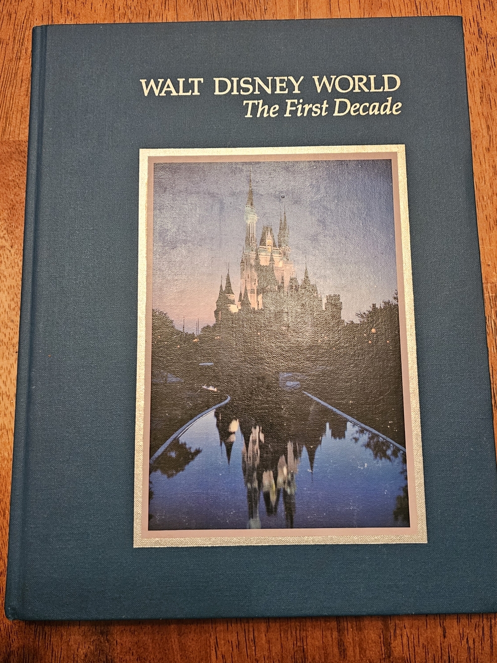 Disney Hardcover Castle Wall Art in Teal with Gold Lettering